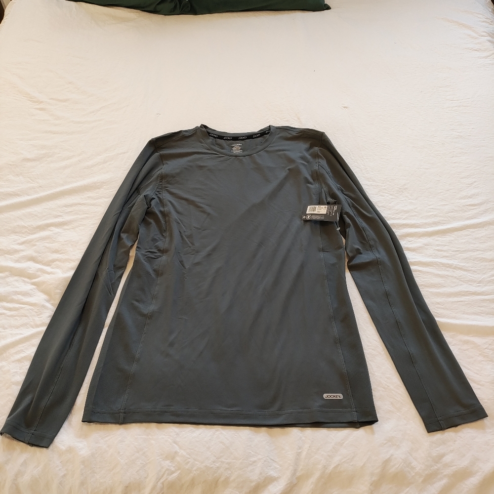Jockey Men's Long-Sleeve Performance Shirt - Dark Gray